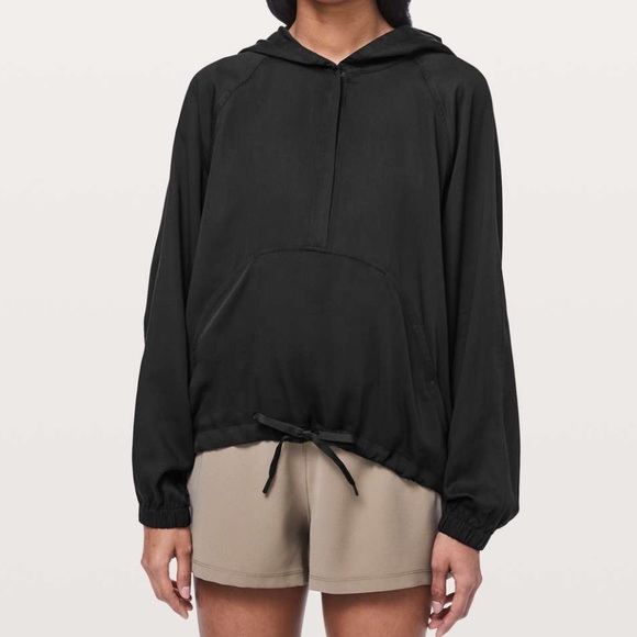 Lululemon City Stroll Hoodie Black 6/S/Small Tencel Pullover Lightweight Jacket - Picture 2 of 15